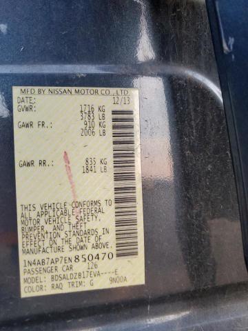 Photo 11 VIN: 1N4AB7AP7EN850470 - NISSAN SENTRA S 