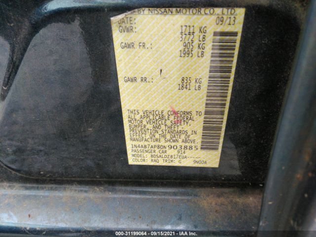 Photo 8 VIN: 1N4AB7AP8DN903885 - NISSAN SENTRA 