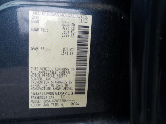 Photo 9 VIN: 1N4AB7AP9DN909713 - NISSAN SENTRA S 