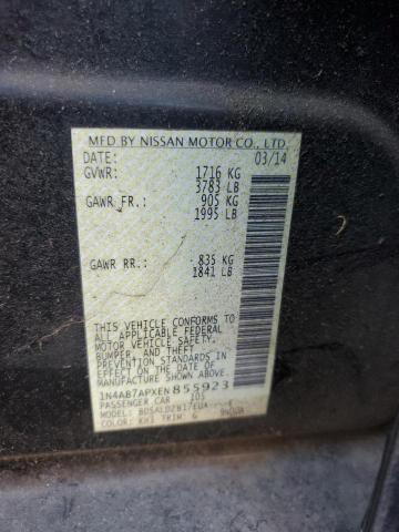 Photo 11 VIN: 1N4AB7APXEN855923 - NISSAN SENTRA S 