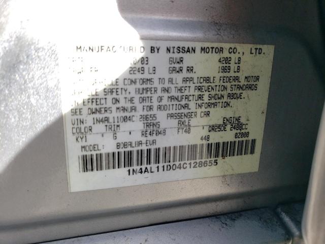 Photo 11 VIN: 1N4AL11D04C128655 - NISSAN ALTIMA 