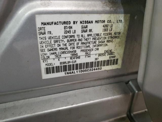 Photo 11 VIN: 1N4AL11D05C224450 - NISSAN ALTIMA S 