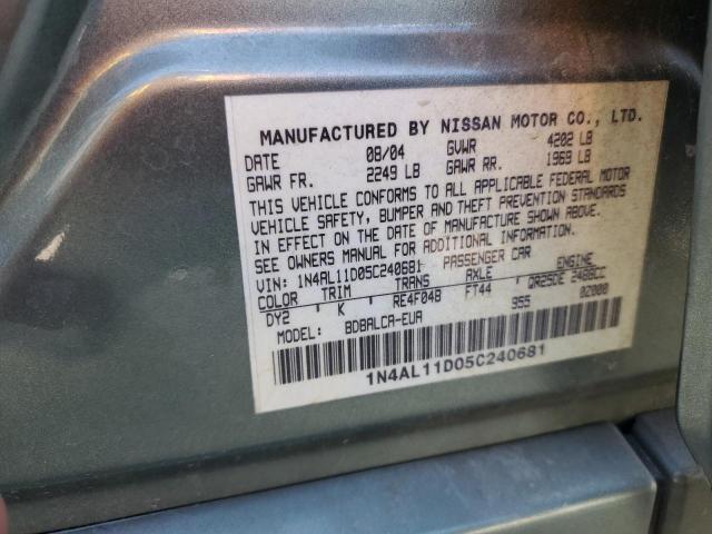 Photo 11 VIN: 1N4AL11D05C240681 - NISSAN ALTIMA S 