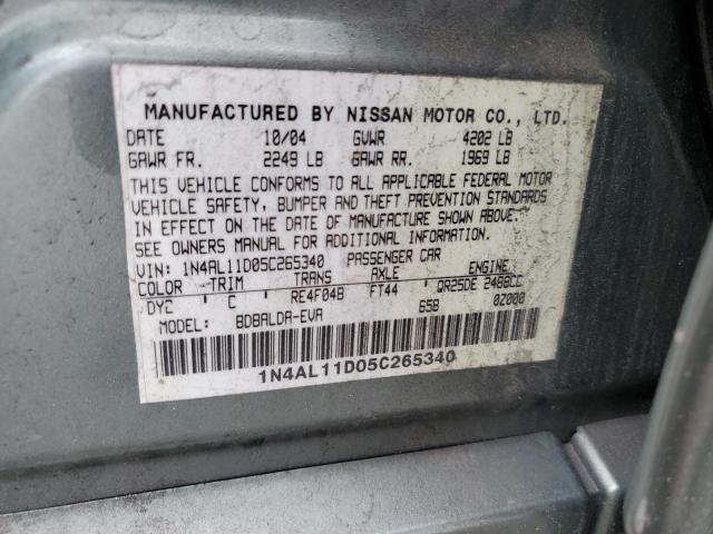 Photo 11 VIN: 1N4AL11D05C265340 - NISSAN ALTIMA S 