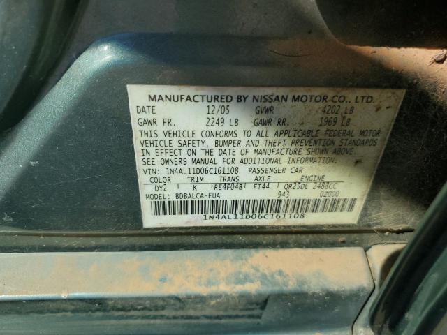 Photo 11 VIN: 1N4AL11D06C161108 - NISSAN ALTIMA S 