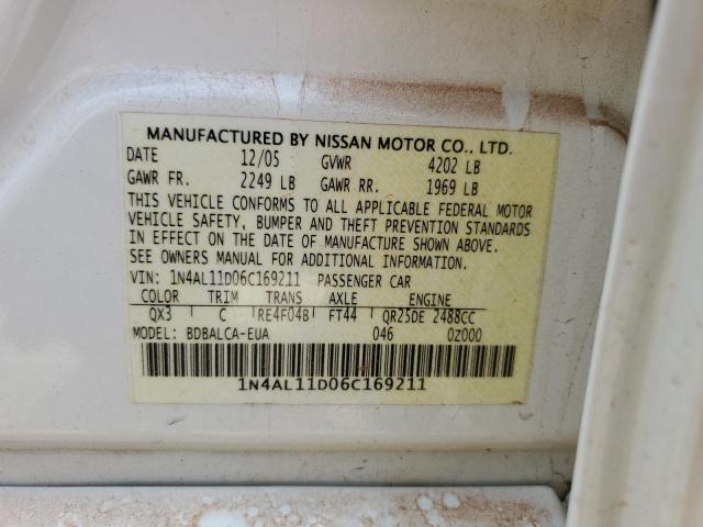 Photo 11 VIN: 1N4AL11D06C169211 - NISSAN ALTIMA 