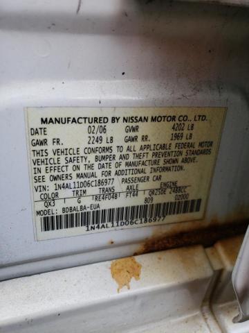 Photo 11 VIN: 1N4AL11D06C186977 - NISSAN ALTIMA S 