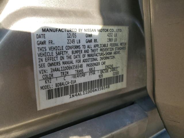 Photo 11 VIN: 1N4AL11D06N356548 - NISSAN ALTIMA S 