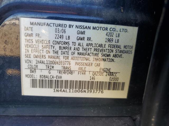 Photo 11 VIN: 1N4AL11D06N393776 - NISSAN ALTIMA S 