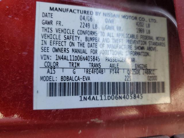 Photo 12 VIN: 1N4AL11D06N405845 - NISSAN ALTIMA 