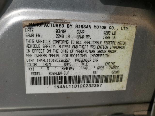 Photo 12 VIN: 1N4AL11D12C232357 - NISSAN ALTIMA BAS 