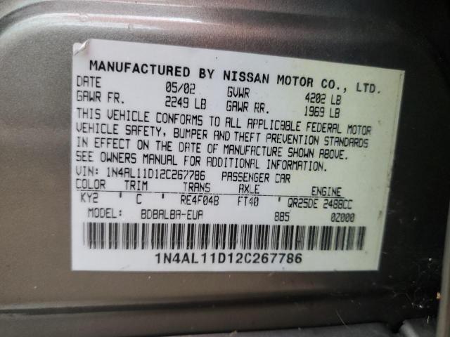 Photo 11 VIN: 1N4AL11D12C267786 - NISSAN ALTIMA BAS 