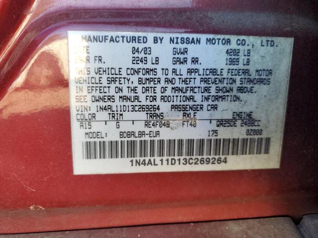 Photo 11 VIN: 1N4AL11D13C269264 - NISSAN ALTIMA BAS 