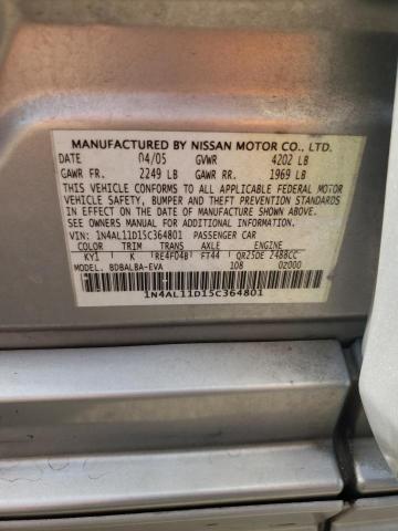 Photo 11 VIN: 1N4AL11D15C364801 - NISSAN ALTIMA S 