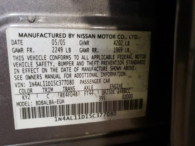 Photo 11 VIN: 1N4AL11D15C377080 - NISSAN ALTIMA 