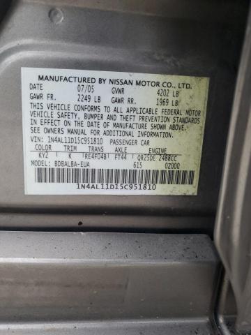 Photo 12 VIN: 1N4AL11D15C951810 - NISSAN ALTIMA 