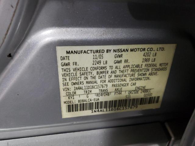 Photo 12 VIN: 1N4AL11D16C157679 - NISSAN ALTIMA S 