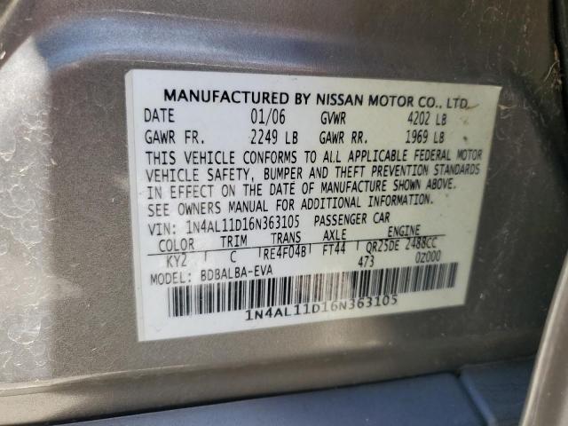 Photo 11 VIN: 1N4AL11D16N363105 - NISSAN ALTIMA 