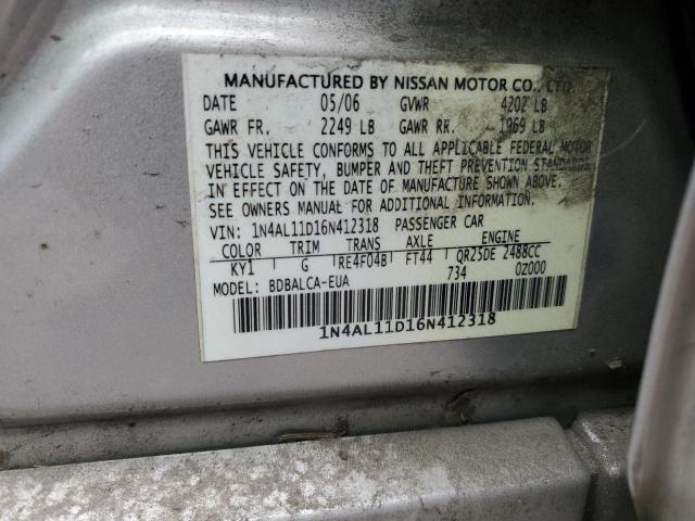 Photo 11 VIN: 1N4AL11D16N412318 - NISSAN ALTIMA 