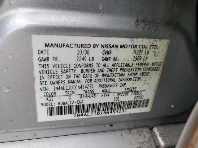 Photo 11 VIN: 1N4AL11D16N454231 - NISSAN ALTIMA 