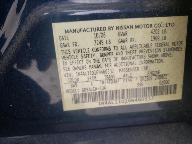 Photo 12 VIN: 1N4AL11D16N460532 - NISSAN ALTIMA 