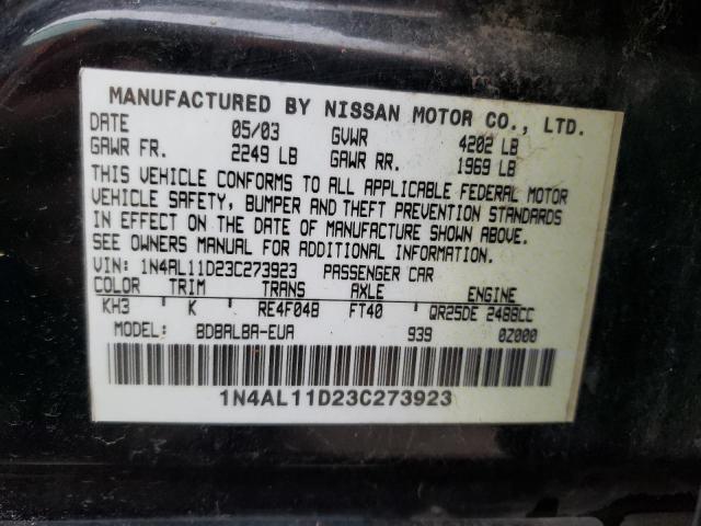 Photo 11 VIN: 1N4AL11D23C273923 - NISSAN ALTIMA 