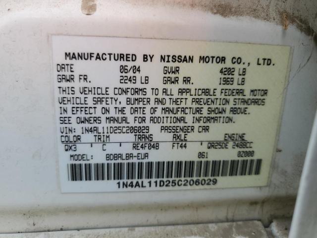 Photo 11 VIN: 1N4AL11D25C206029 - NISSAN ALTIMA S 