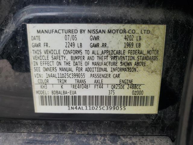 Photo 11 VIN: 1N4AL11D25C399055 - NISSAN ALTIMA S 