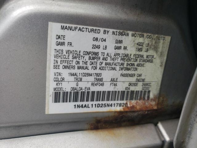 Photo 11 VIN: 1N4AL11D25N417820 - NISSAN ALTIMA 