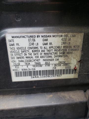 Photo 11 VIN: 1N4AL11D26C247407 - NISSAN ALTIMA S 