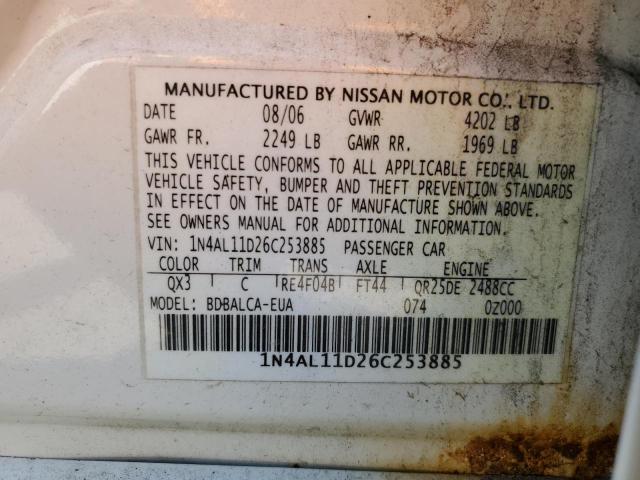 Photo 11 VIN: 1N4AL11D26C253885 - NISSAN ALTIMA S 