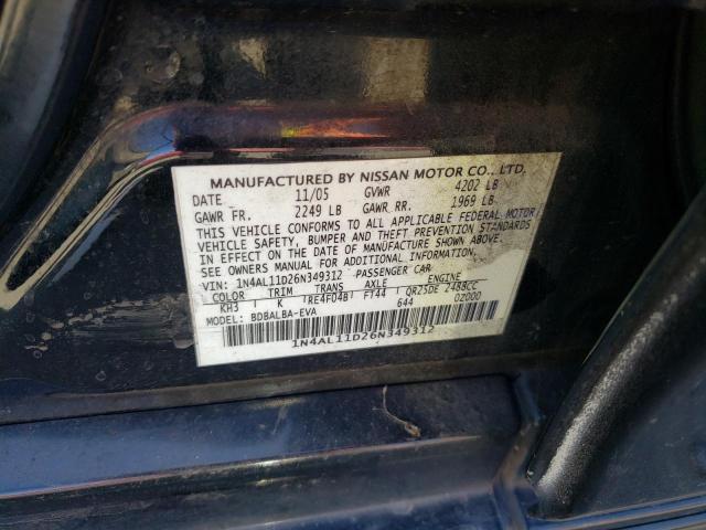 Photo 11 VIN: 1N4AL11D26N349312 - NISSAN ALTIMA 