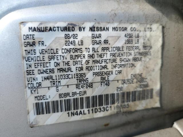 Photo 11 VIN: 1N4AL11D33C119365 - NISSAN ALTIMA 