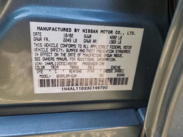 Photo 11 VIN: 1N4AL11D33C149790 - NISSAN ALTIMA BAS 