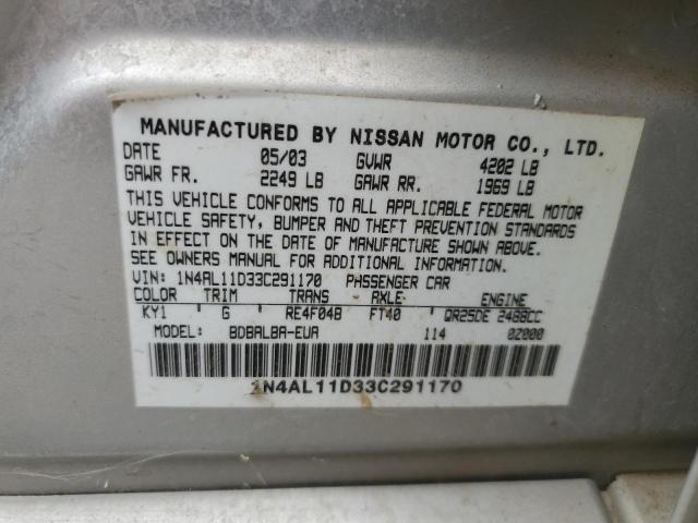 Photo 11 VIN: 1N4AL11D33C291170 - NISSAN ALTIMA 