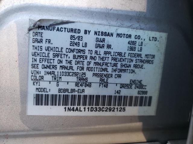 Photo 11 VIN: 1N4AL11D33C292125 - NISSAN ALTIMA 