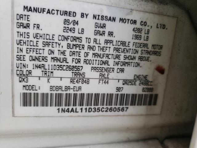 Photo 11 VIN: 1N4AL11D35C260567 - NISSAN ALTIMA S 