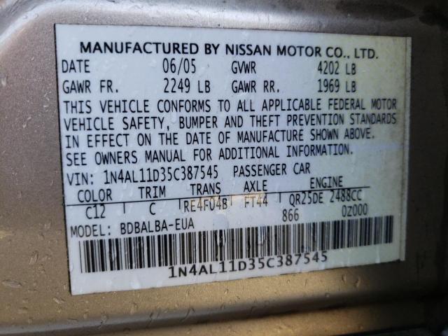 Photo 11 VIN: 1N4AL11D35C387545 - NISSAN ALTIMA 