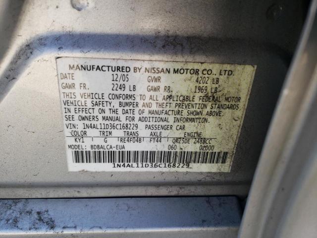 Photo 9 VIN: 1N4AL11D36C168229 - NISSAN ALTIMA S 