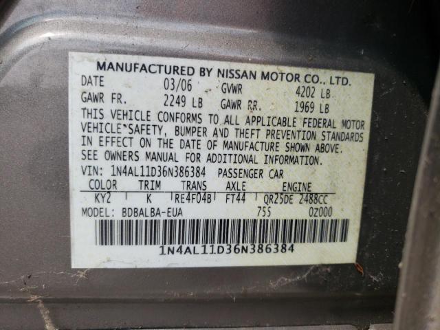 Photo 11 VIN: 1N4AL11D36N386384 - NISSAN ALTIMA 