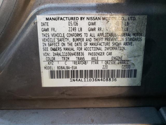 Photo 11 VIN: 1N4AL11D36N408836 - NISSAN ALTIMA 