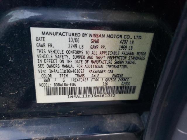 Photo 12 VIN: 1N4AL11D36N461052 - NISSAN ALTIMA S 