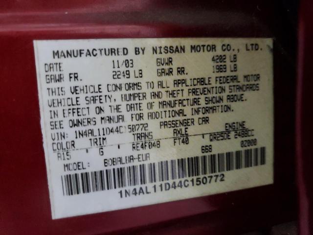 Photo 11 VIN: 1N4AL11D44C150772 - NISSAN ALTIMA 