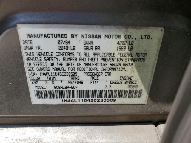 Photo 11 VIN: 1N4AL11D45C230509 - NISSAN ALTIMA S 