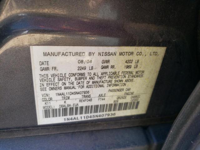 Photo 11 VIN: 1N4AL11D45N407936 - NISSAN ALTIMA 