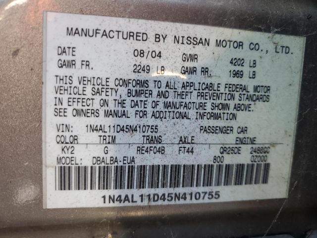 Photo 12 VIN: 1N4AL11D45N410755 - NISSAN ALTIMA 