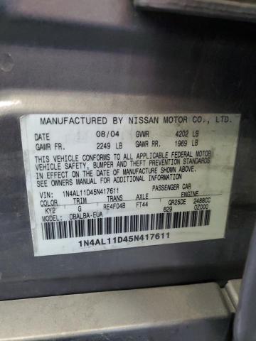 Photo 11 VIN: 1N4AL11D45N417611 - NISSAN ALTIMA 