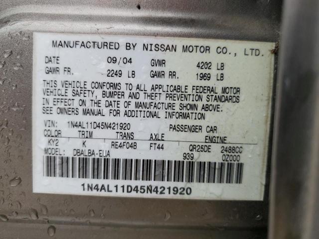 Photo 11 VIN: 1N4AL11D45N421920 - NISSAN ALTIMA 