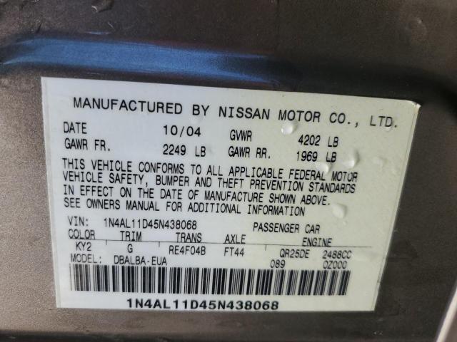 Photo 12 VIN: 1N4AL11D45N438068 - NISSAN ALTIMA 