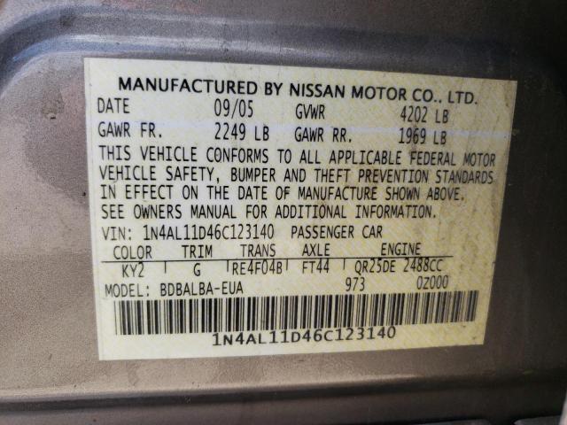 Photo 11 VIN: 1N4AL11D46C123140 - NISSAN ALTIMA 